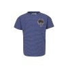 Blauw gestreepte t-shirt met palmboom - Idan kobalt